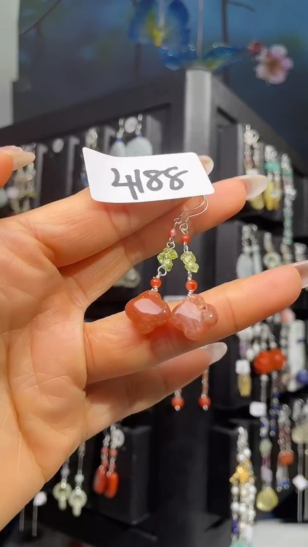 银S925镶嵌耳饰紫晶喜欢拍