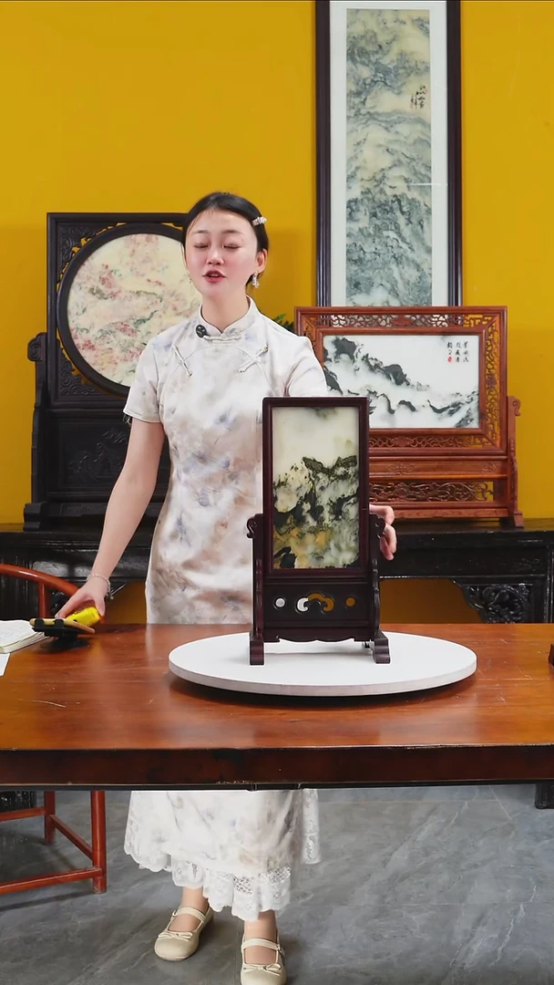 石材天然大理石画摆件