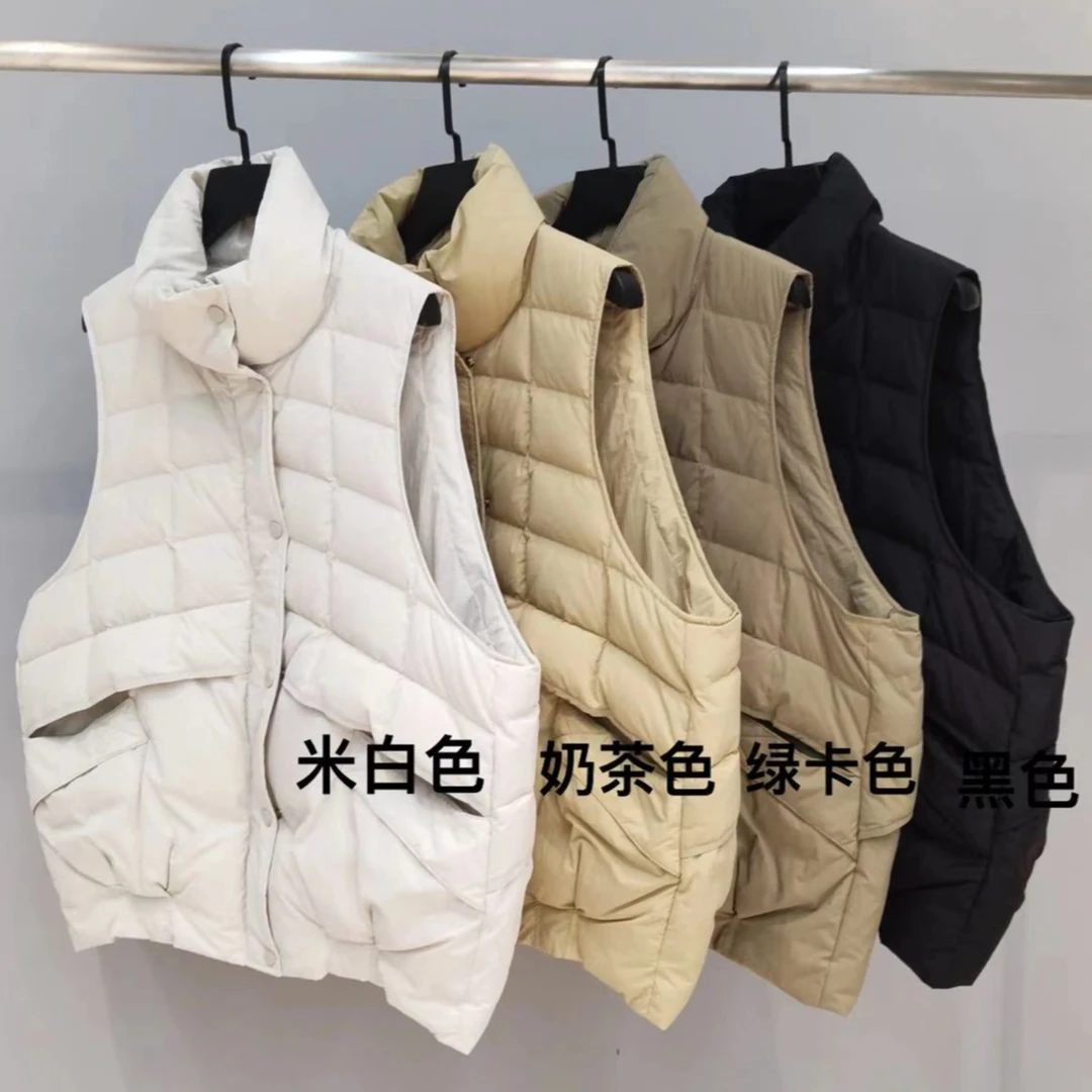 萍姐新款韩版羽绒马甲【简意人生】春季新品时尚马甲百搭显瘦82A29