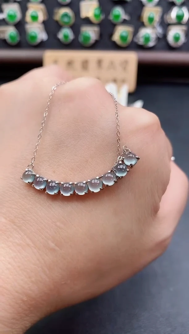 套链银S925镶嵌翡翠1