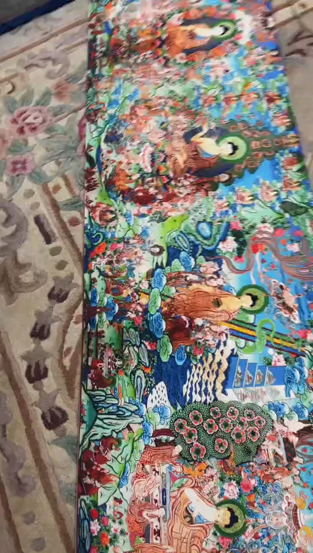 卷轴画龙妹的唐卡tk16