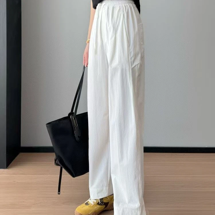 新款时尚百搭简约气质休闲纯色直筒裤KD962