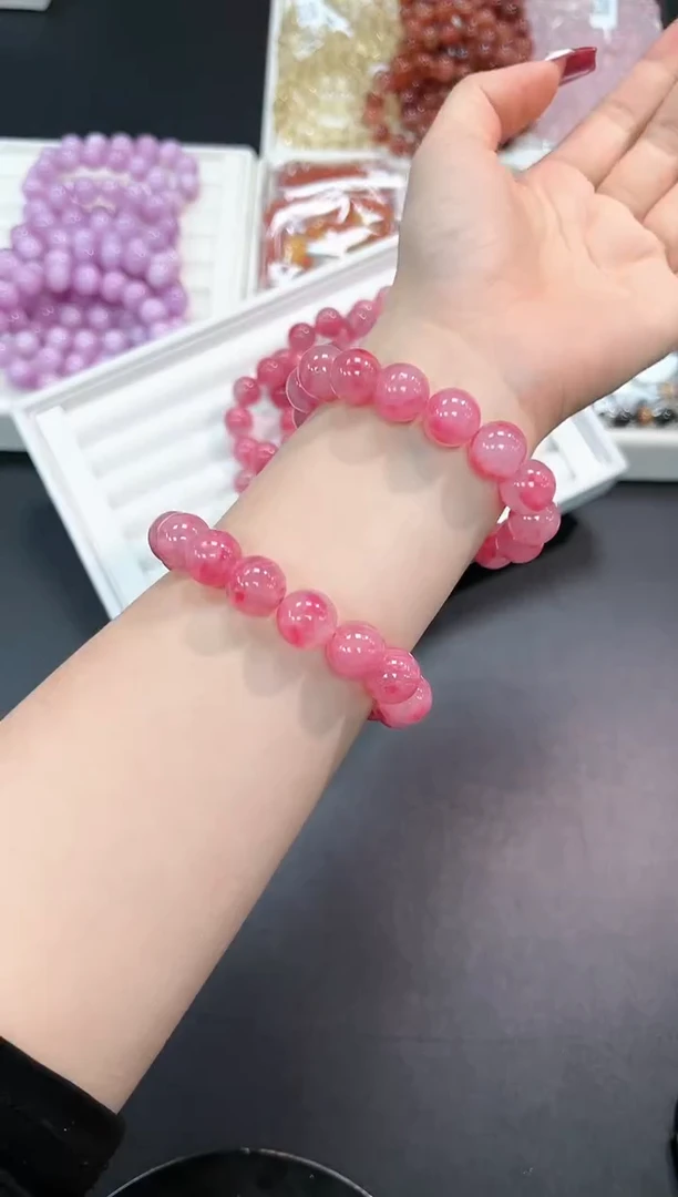 【闪购商品】石英质玉手串未镶嵌90n多样性发其一/1条13mm