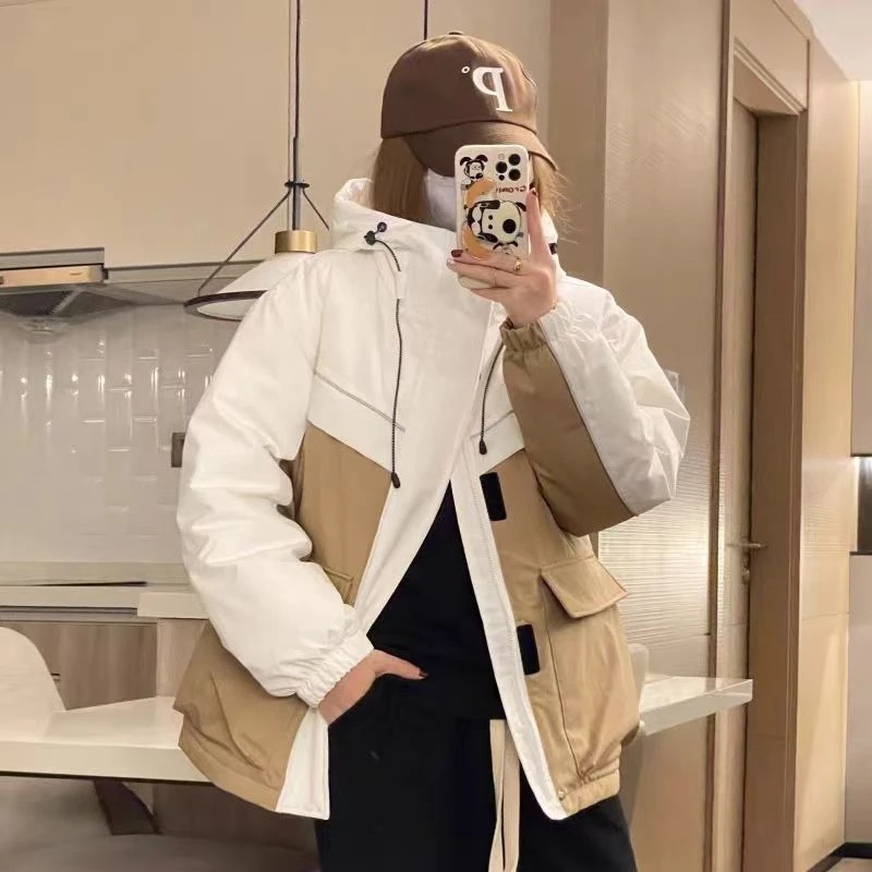 2845 情侣款连帽时尚棉服外套 F28