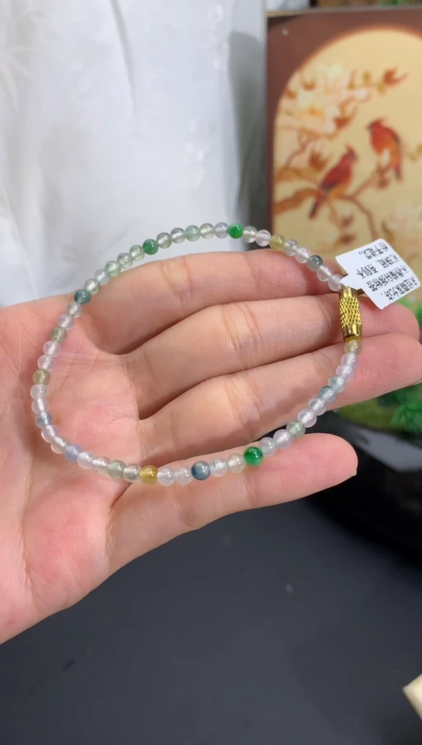 未镶嵌手串翡翠卡3.5mm