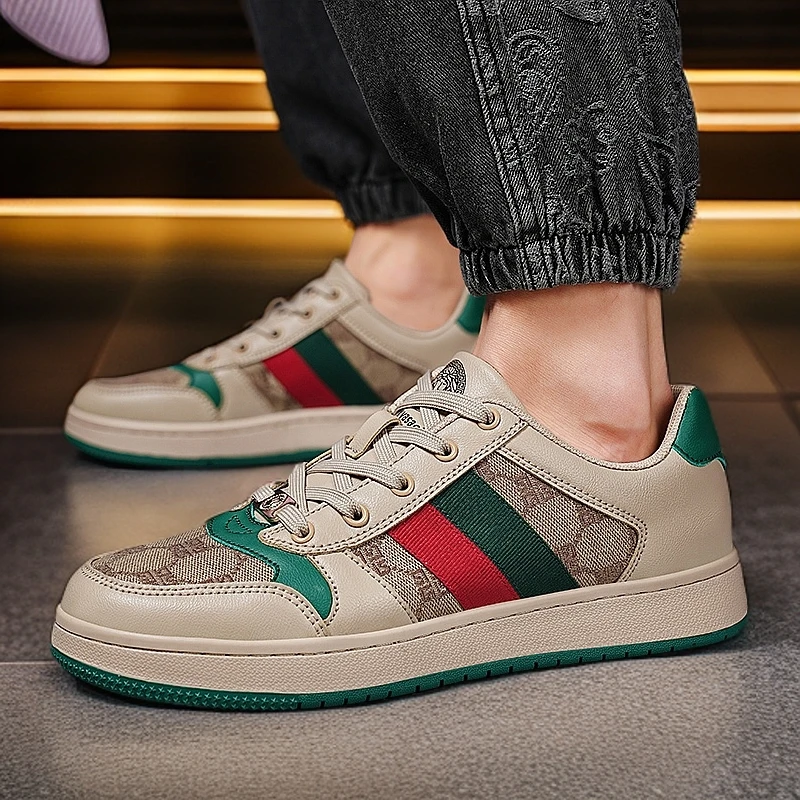 男士复古板鞋高奢订制孟加拉纳帕软皮牛津提花情侣鞋板鞋百搭休闲