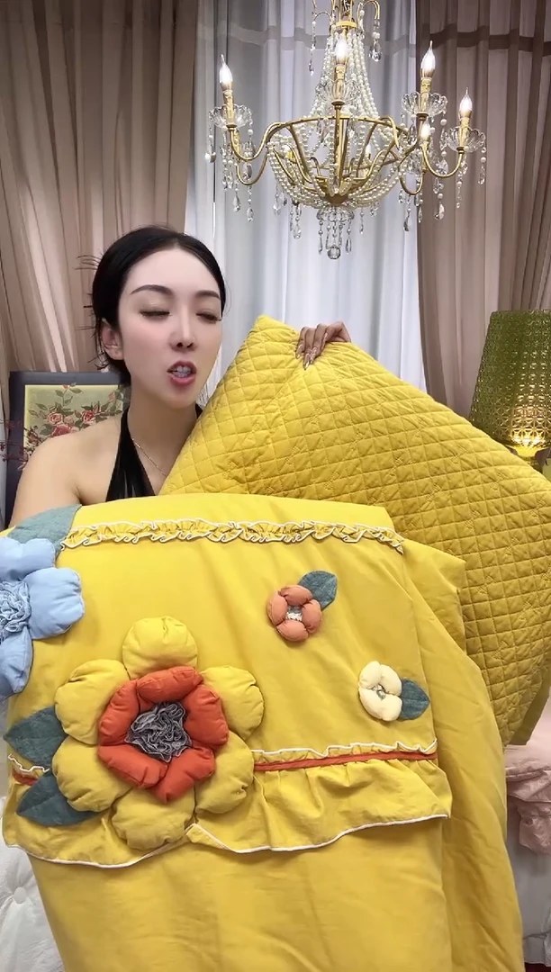 棉绒丹尼尔 黄 棉套件 加大