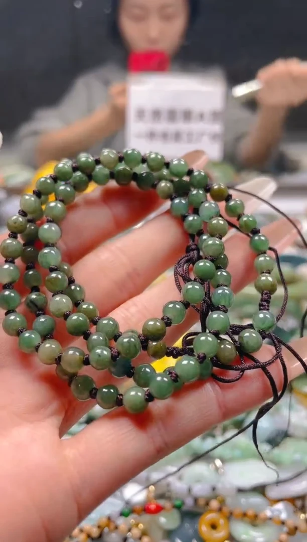 【闪购商品】翡翠颈饰未镶嵌5-6MM/J/翡翠A货一图一物
