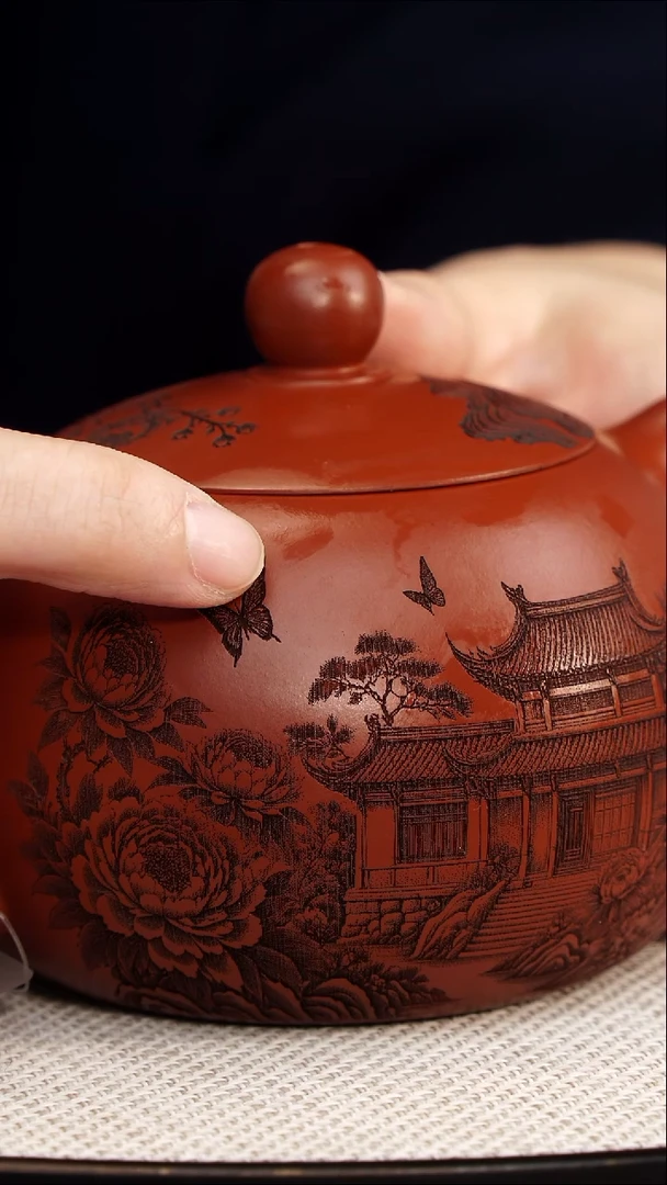 茶壶紫砂西施大红袍王芳