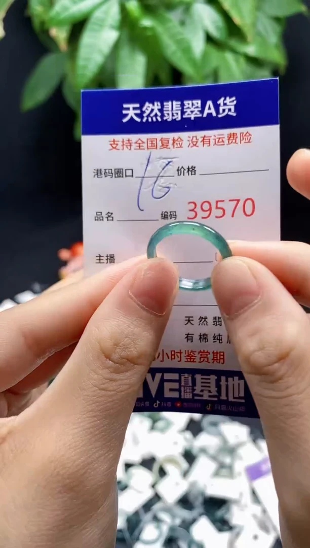 翡翠戒指未镶嵌天然翡翠戒圈9570