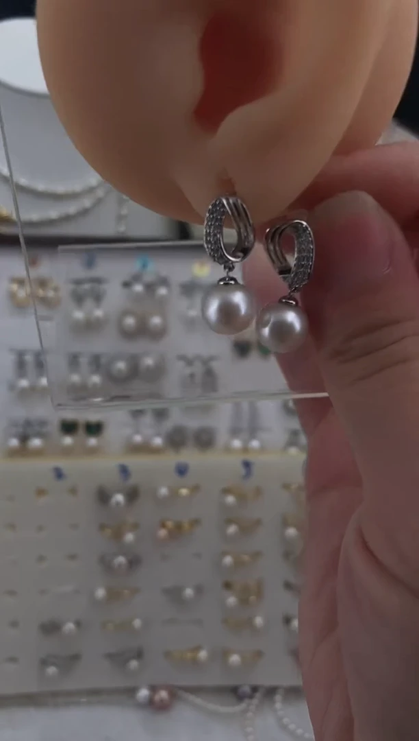 合金耳饰淡水珍珠65圆珠默认微瑕