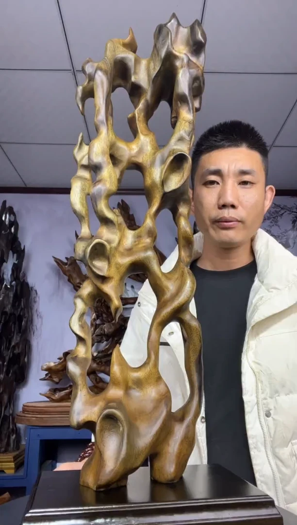 金丝楠木雕款枫*哥金丝楠木工艺品摆件