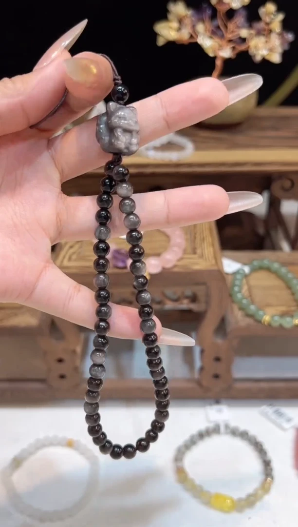 未镶嵌黑曜岩珠宝奇石@@挂件