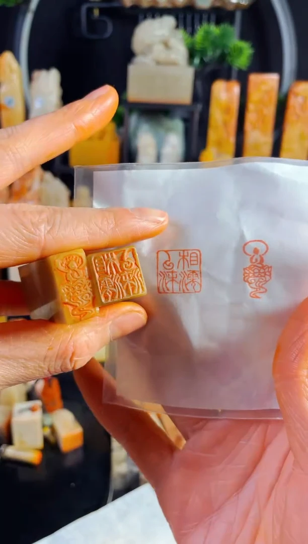 【闪购商品】巴林石印石手工篆刻《相濡以沫+佛造像》