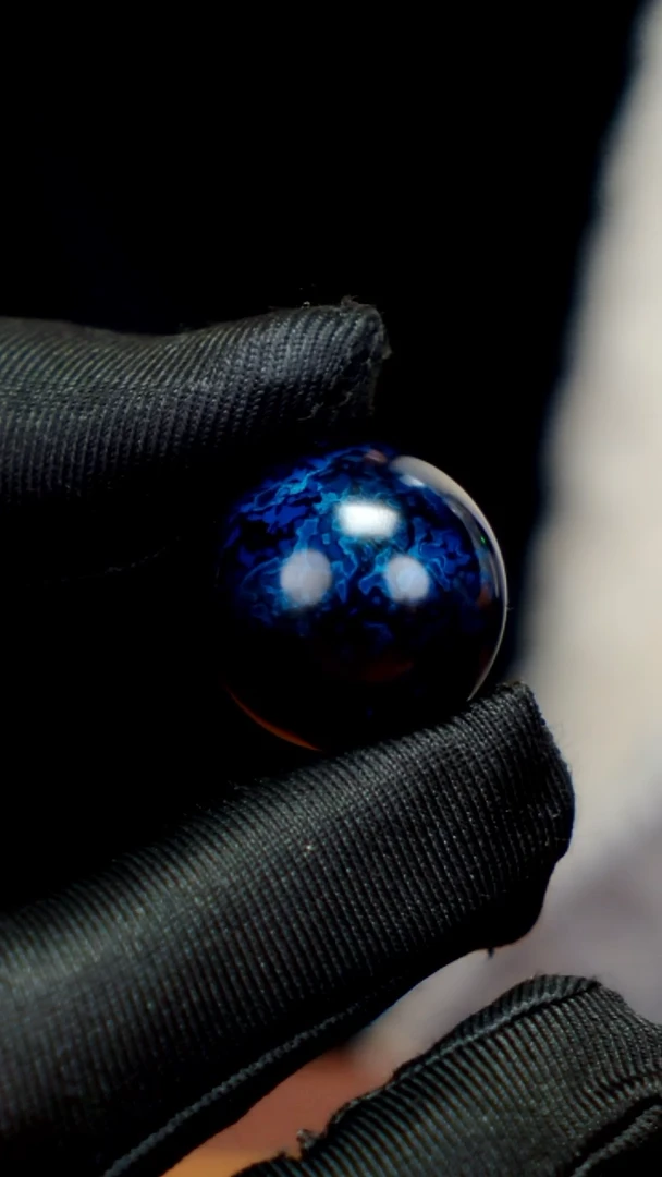 疯子大漆蓝宝砂20mm