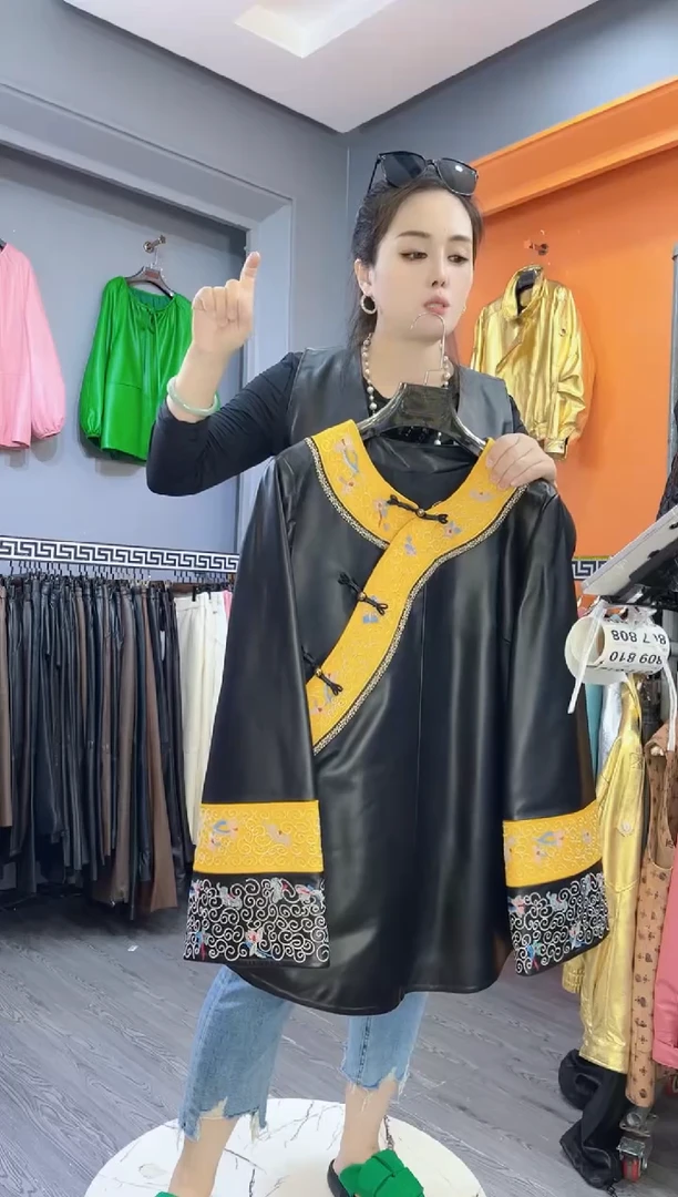 拼手速真皮皮衣皮裤