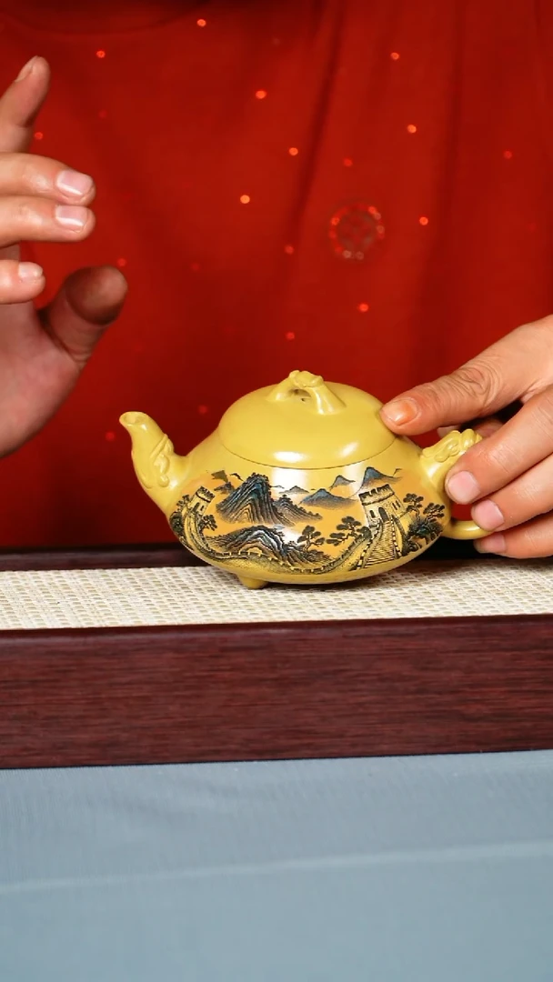 茶壶紫砂 黄金砂 汉唐石瓢