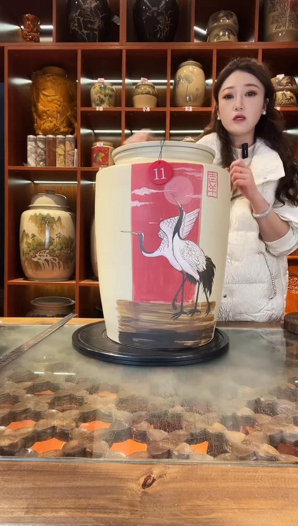 罐云南建水紫陶大号白泥缸@11