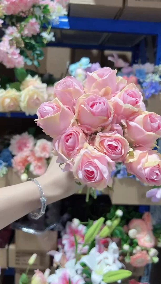 10枝粉色焦边泡泡