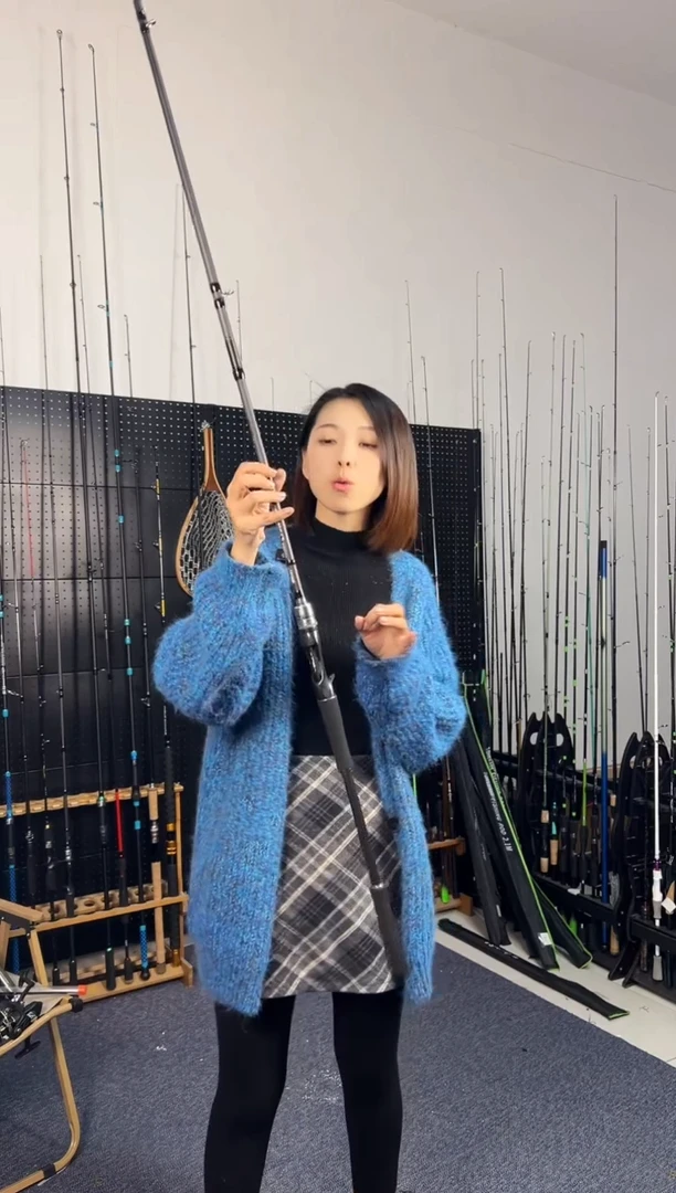 2.1m碳素全黑三节2.28米枪柄（瑕疵尾货竿，没有售后，介意勿拍）