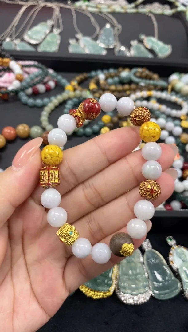 未镶嵌手链翡翠diy手串