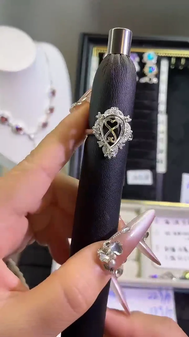 锆石铜合金10号 10*14水滴 冰花空托