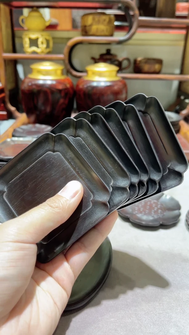 【闪购商品】木精品木雕方盘6片精工细作