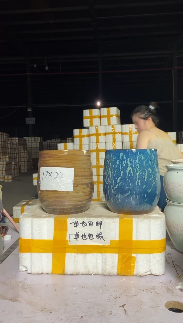 宜兴紫砂粗陶花盆17/22
