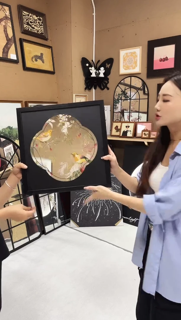 竖款40*40  镜面画