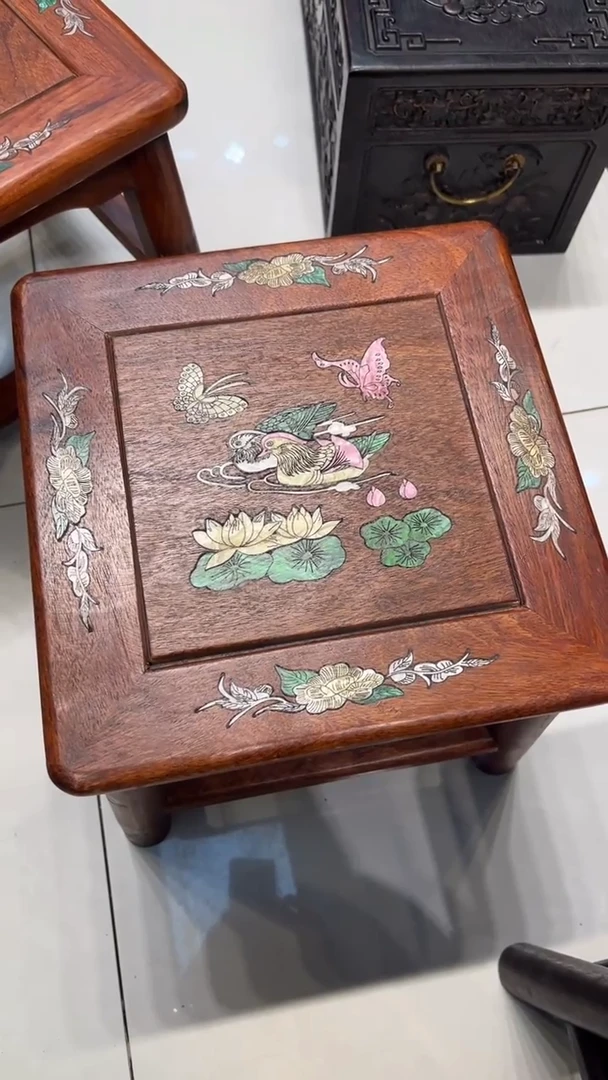【闪购商品】木鸳鸯戏水 富贵凳