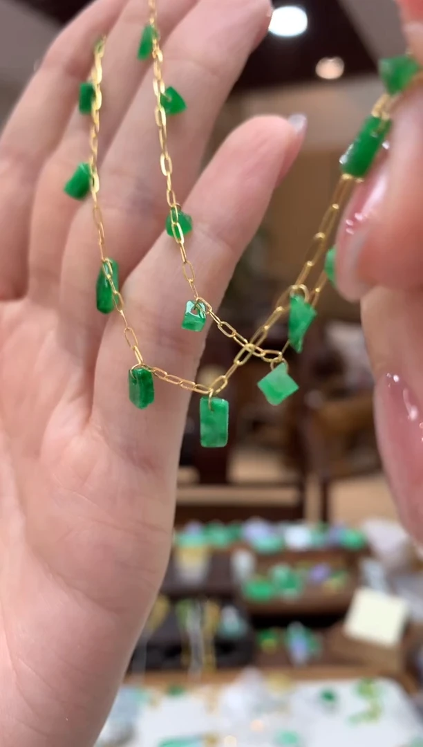 18K金镶嵌手链翡翠手链  多样性发货1件