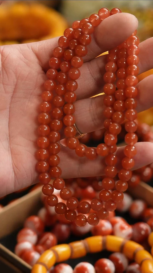 未镶嵌手串南红玛瑙7左右108冰红