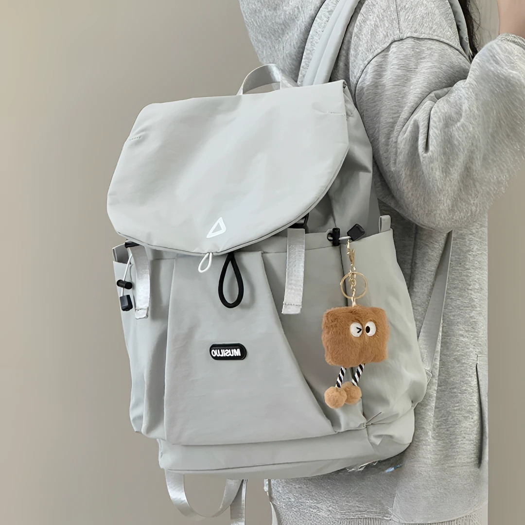 日系简约学院风书包女初中高中学生大容量双肩包男大学生旅行背包