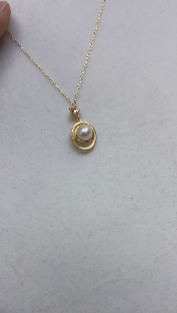 颈饰银S925镶嵌海水珍珠