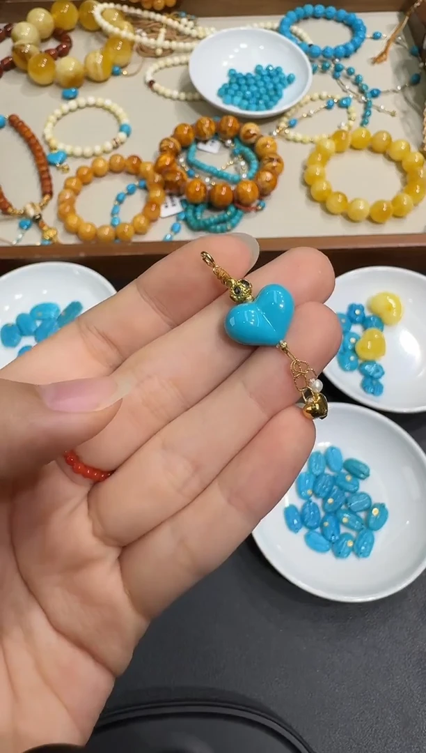 18K金镶嵌绿松石吊坠X1119-1195-275