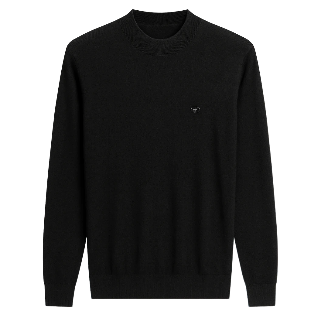 秋冬款圆领羊毛针织衫百搭商务休闲男士羊毛衫305