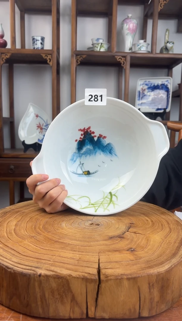瓷片国韵瓷坊-手工手绘揉面碗281