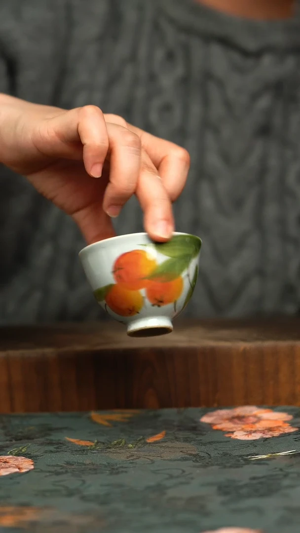 杯釉下彩手工手绘同款陶器