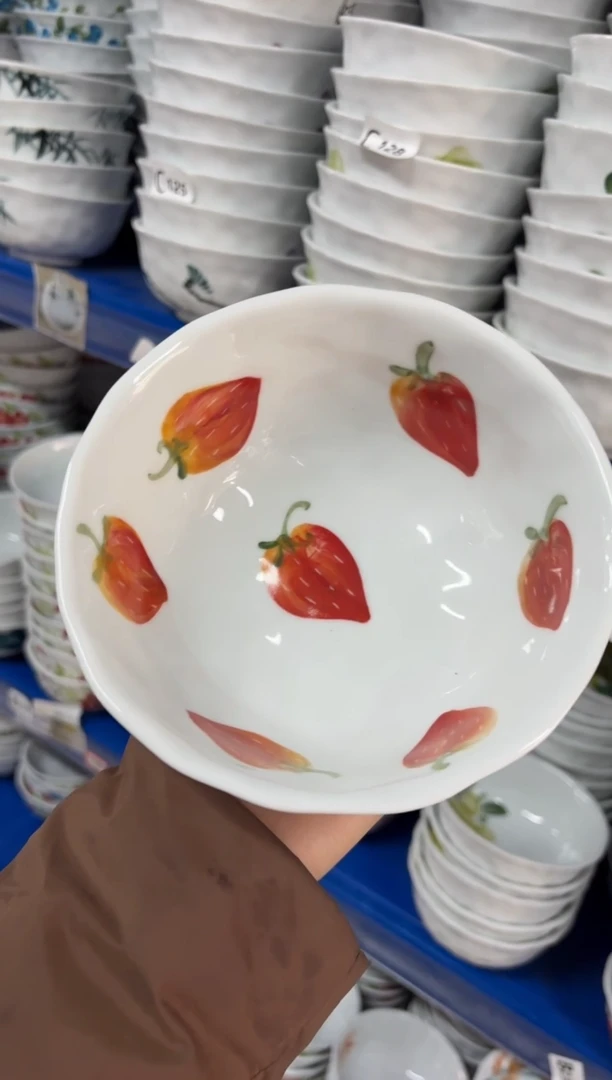 瓷片景德镇高温陶瓷食品级手绘釉中彩-捏捏碗