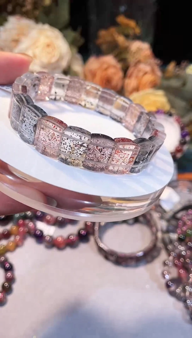 未镶嵌手串水晶-毒液仙女超七手排