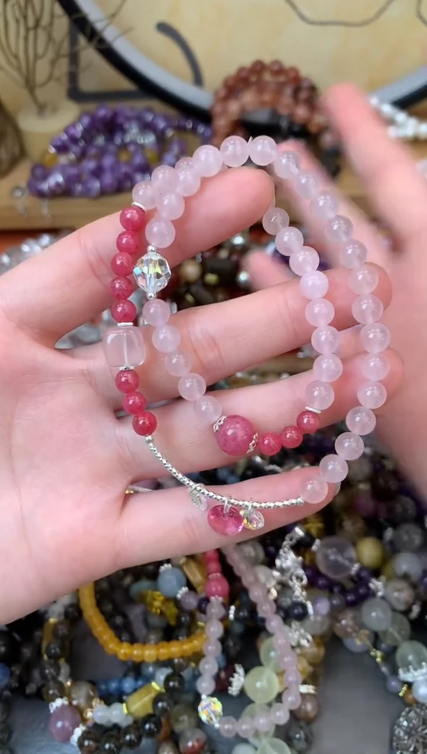 【闪购商品】水晶手链银S925镶嵌1258手串