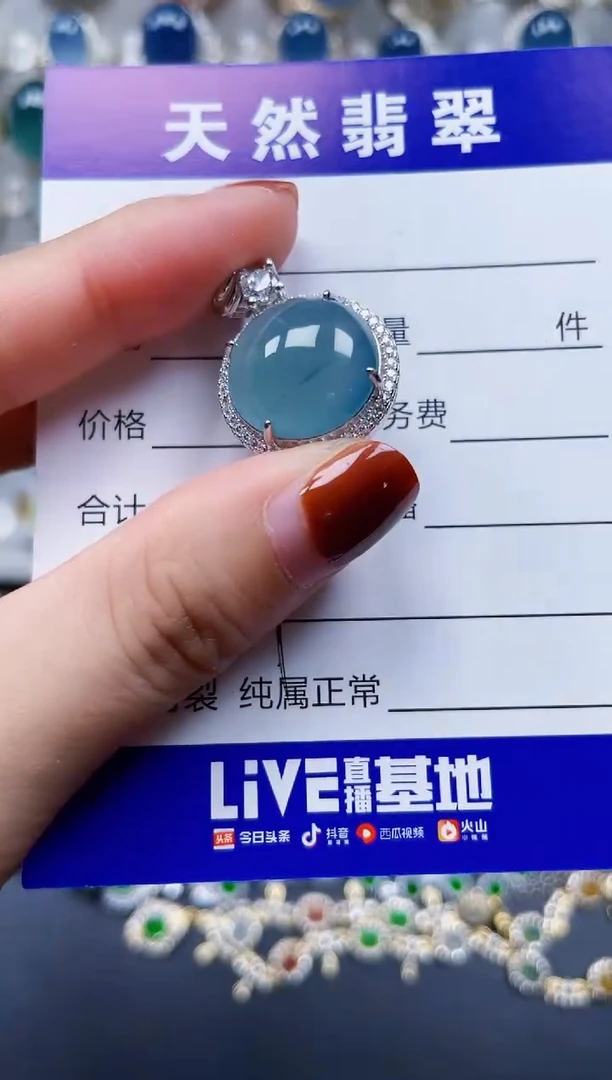 翡翠银S925镶嵌颈饰319