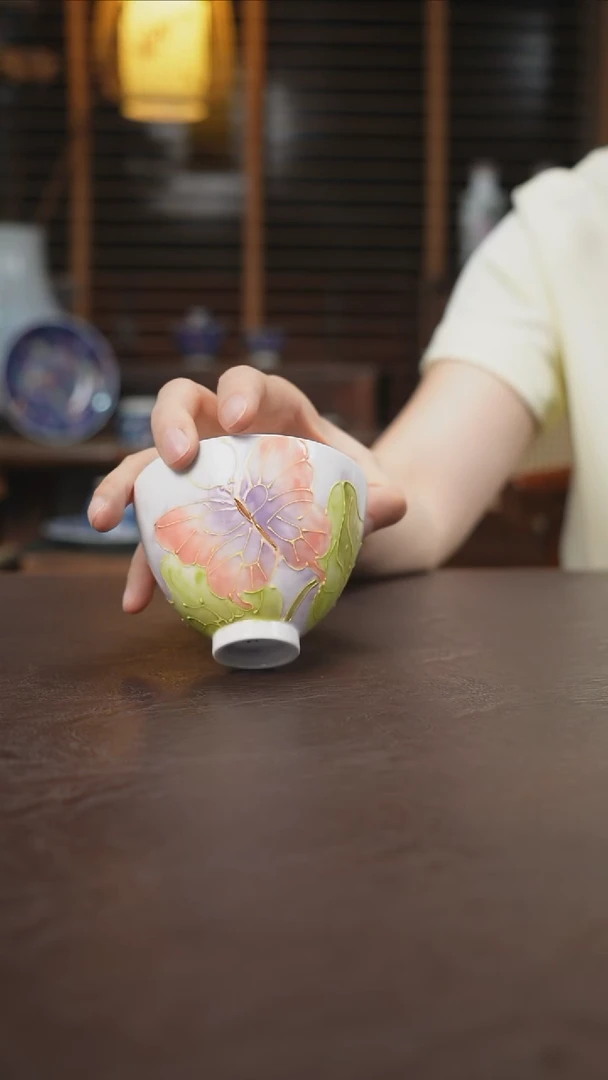 杯景德镇陶瓷杯碗柴烧多人