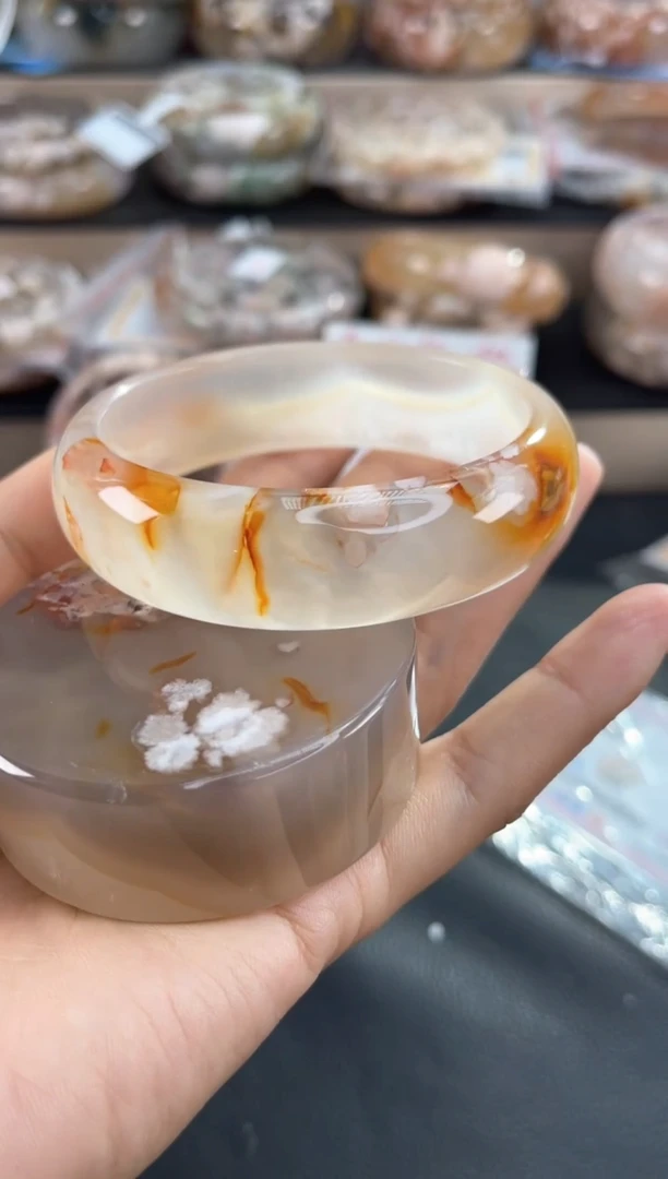 未镶嵌手镯石英质玉62（赠品镯心 不保证完美）