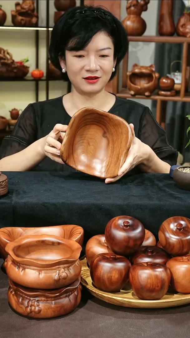 木香樟木手工果盘1411