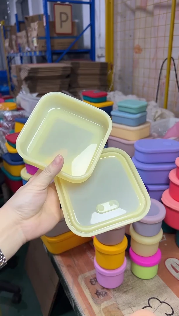 硅胶-透黄-0.3L正方排气盒