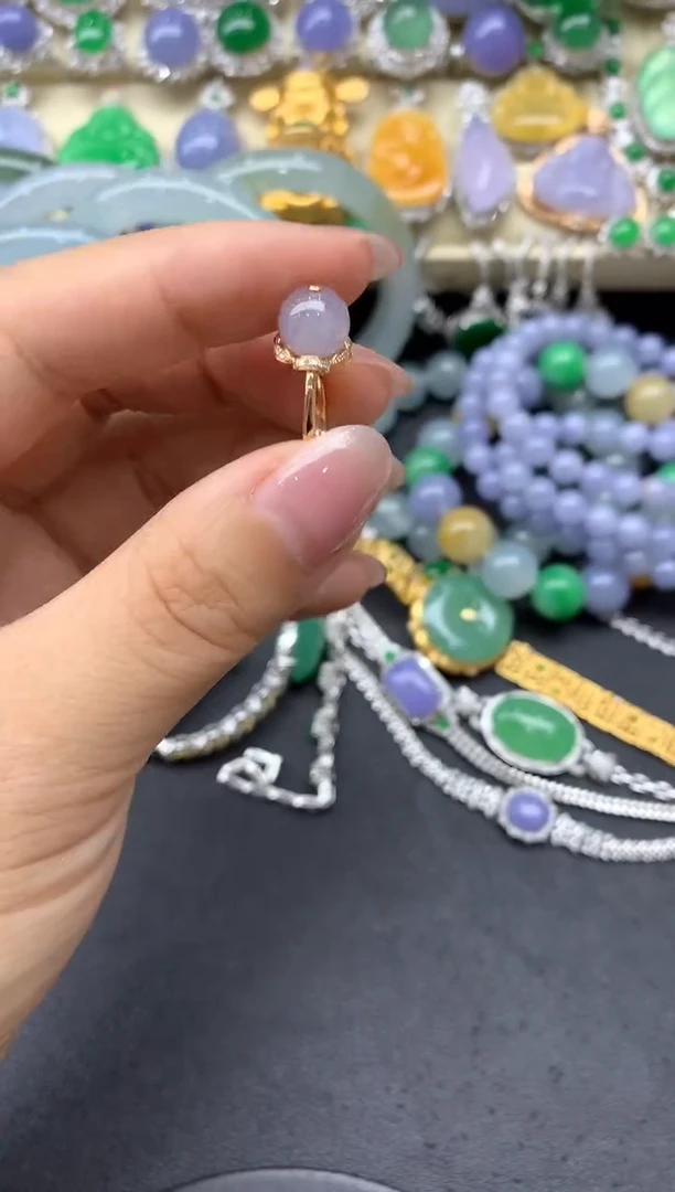 【闪购商品】翡翠戒指18K金镶嵌150-中国好珍宝