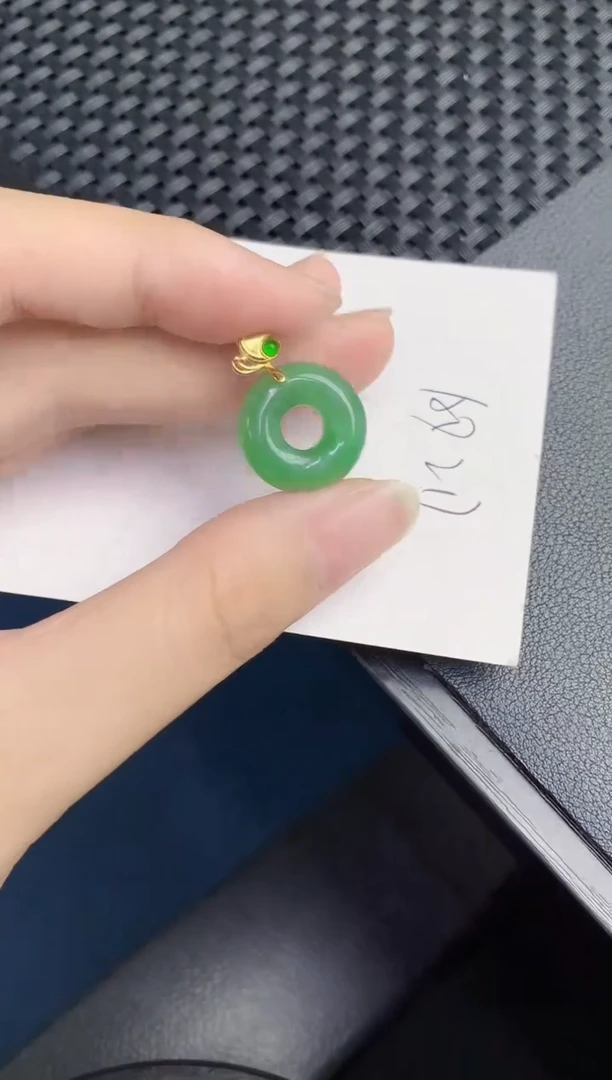 翡翠银S925镶嵌颈饰天然翡翠緬甸A貨