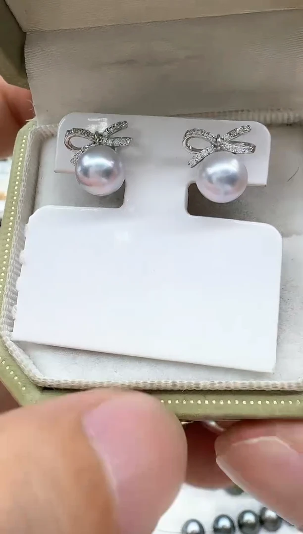 【闪购商品】海水珍珠耳饰银S925镶嵌清货