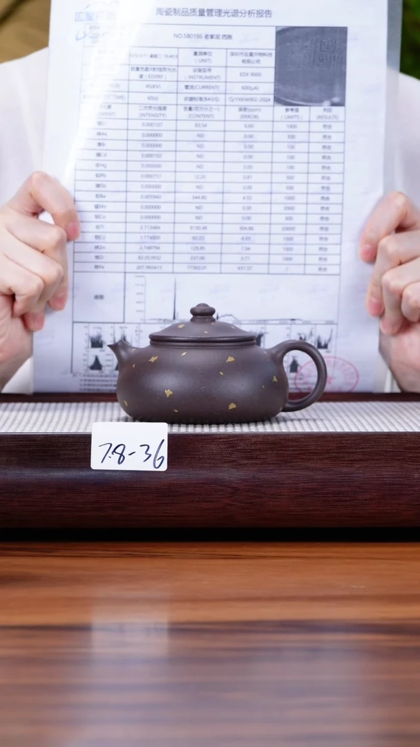 茶壶紫砂醒*神7.8-36深井黑紫 洒金寒江200